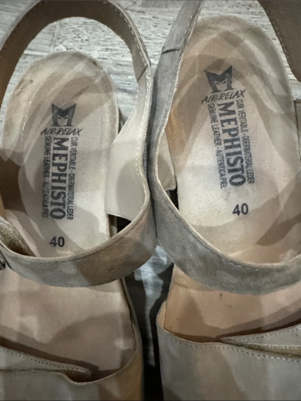 Mephisto Women’s Oriana Beige Suede Comfort Sandals with Buckle